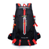 户外尖锋大容量登山包双肩旅行包男女户外电脑包防水运动背包40L(黑色)