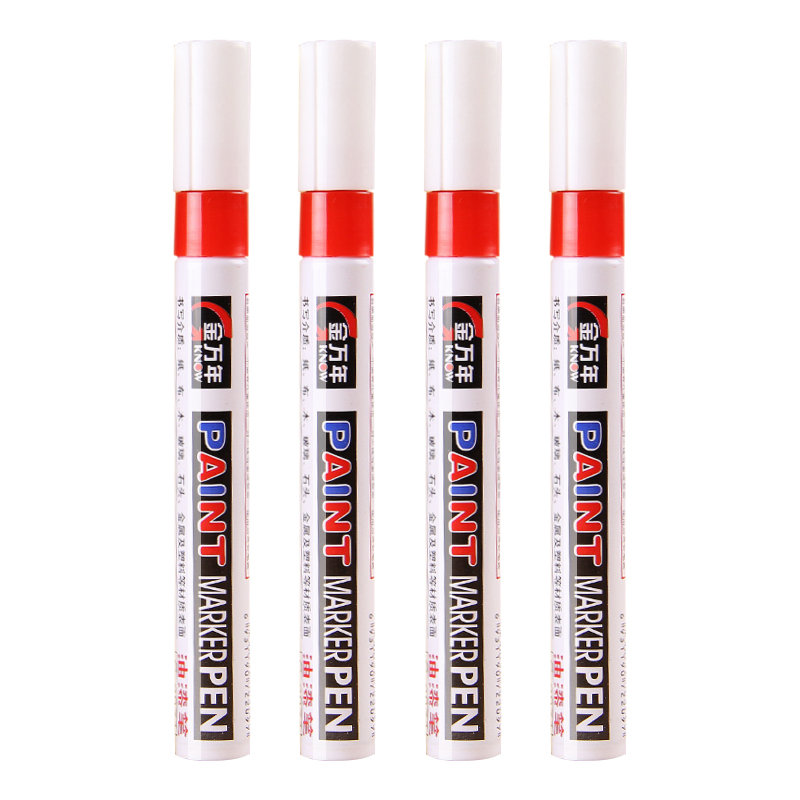 金万年油漆笔补漆笔签到笔签名笔10支装(红色)【图片 价格 品牌 报价
