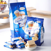 俄罗斯进口零食阿孔特威化饼干500g威化饼单独立小包装零食解馋推荐办公室(冰淇淋威化500g)