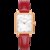 飞亚达集团JV唯路时女士手表学生潮流防水方形玫瑰金石英礼物手表(红色皮带X02060-Q3.PPWLR)