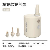 Naturehike挪客大功率mini充气泵充电宝户外USB电动充气床气垫(车充版 象牙白)