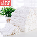 新生婴儿纯棉尿布可水洗纱布12层加厚免折尿片(白色 版本)