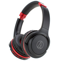 铁三角（Audio-technica）ATH-S200BT 头戴式密闭型蓝牙耳机 手机耳机 无线耳机 黑红色