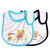 小米米minimoto婴儿口水巾围嘴防水围兜面烫胶2件装(浅蓝+深蓝)