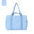 轻便手提旅行包可折叠旅行袋大容量出差登机单肩行李袋可套拉杆箱(大号加强版粉蓝 大)