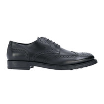 Tod's男士黑色皮革系带鞋 XXM62C00C10OLWB9998.5黑 时尚百搭