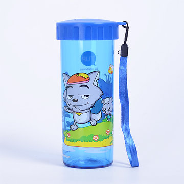 tupperware/特百惠 莹彩灰太狼儿童印花杯子430ml(蓝色)