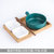 日式碗筷单人一套精致陶瓷碗碟套装家用餐具一人食双耳汤碗早餐碗(手柄碗【木筷5件套】【绿白】 默认版本)