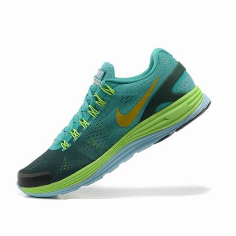 耐克lunarglide  4登月四代运动慢跑步鞋男女鞋网面(灰水绿 41)