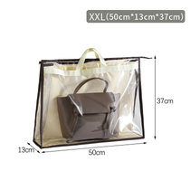 包包防尘袋衣柜悬挂式包包收纳袋PVC透明防水皮包保护收纳挂袋(米色XXL 默认版本)