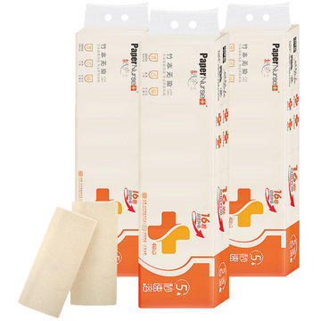 纸护士本色竹纤维卷纸48卷 5秒速溶系列
