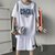 夏季篮球服运动套装男韩版潮流潮牌痞帅情侣假两件短袖短裤两件套(白色（一套） L)