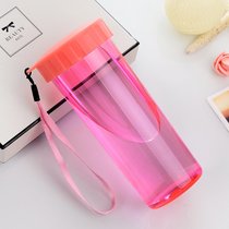 水杯塑料杯子批刻字發便携广告杯子定制印logo小礼品员工杯开业赠(粉红色 430ml)