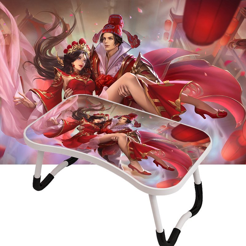 电脑桌来图定制动漫周边二次元折叠桌床上卡通小桌子学生(大圣娶亲)