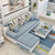 浪漫星 沙发 布艺沙发 简约北欧小户型沙发 S2#(湖蓝色+白皮 三人位)