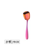 日本进口MUJIΕ304不锈钢平底勺子创意可爱家用加深加厚大中小吃(勺子【幻彩3】小号 默认版本)