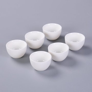 德化白瓷茶杯功夫茶具品茗杯单杯陶瓷小杯子六只装羊脂玉瓷杯定制沉香