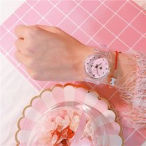 秀文家原宿风可爱少女心小清新粉色个性创意女中学生透明手表闺蜜石英表ulzzang抖音网红(露露小公举)