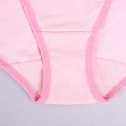 慕妲妮女士纯色蕾丝低腰三角裤(粉色+玫红边)