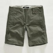  夏季男装新款短裤男 韩版时尚直筒休闲裤 纯色男款短裤 L02-3401(军绿 M(29))