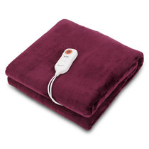 爱贝斯电热毯暖身毯电暖手暖脚宝休闲毯办公室护膝毯子160*120CM(紫红PF6009)
