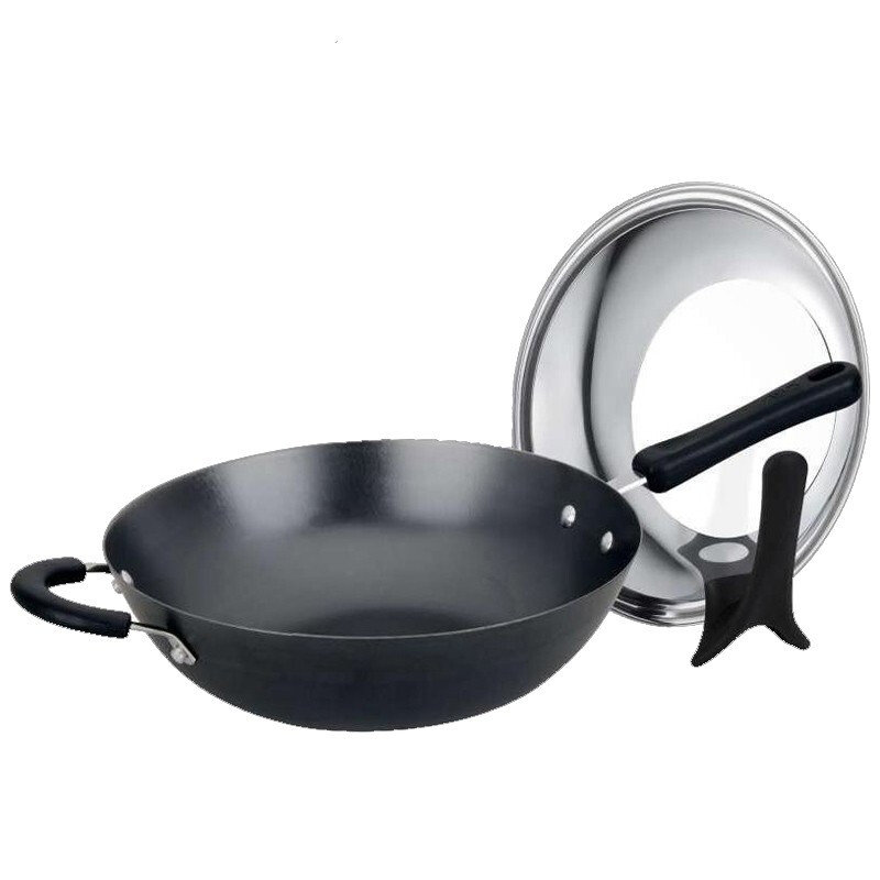 厨具爱仕达asdcf30b1jcf32b1j炒锅爱仕达成大厨铸铁锈不了炒锅32cmcf