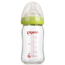 贝亲绿色瓶盖SS码奶嘴宽口径自然实感玻璃奶瓶160ml 真快乐超市甄选