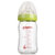 贝亲绿色瓶盖SS码奶嘴宽口径自然实感玻璃奶瓶160ml 国美超市甄选