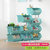 玩具收纳架儿童整理箱蔬菜分类神器置物架多层宝宝书架厨房大储物(几何款2+3+4层（巴厘岛蓝） 默认版本)