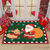 圣诞节狂欢卡通地垫家用入户门口脚垫防滑玄关地毯卧室圣诞装饰(绿底圣诞老人 60*90厘米)