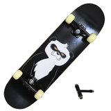 美洲狮（COUGAR） 滑板 双翘四轮滑板儿童刷街代步公路板(黑白熊猫+工具黑)