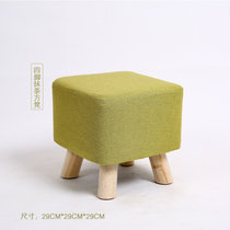 优涵 实木小凳子儿童小椅子矮凳换鞋凳多色蘑菇凳创意小板凳垫凳(四脚抹茶方凳)