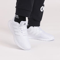 阿迪达斯运动鞋男鞋2021夏季新款网面休闲鞋健身训练跑步鞋(白色 41)