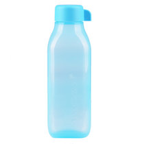 特百惠轻盈方形依可瓶 500ML学生水杯水壶便携杯环保塑料水杯子(蓝色)