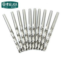老A（LAOA) 不锈钢钻头 M2高速钢全磨制麻花钻头 3.4-5.7mm金属钻 10支装(3.7mm)