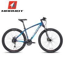 MARMOT土拨鼠变速自行车山地车男女式单车铝合金山地自行车27速(蓝蓝白 标准版)