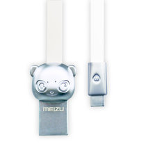 Meizu 魅族 原装 MX6 MX7 魅蓝X pro 5 6 7 6S PLUS 熊猫 Type-C 数据线 充电线(银色)