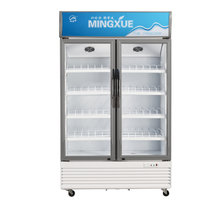 铭雪728升双拉门陈列柜LC-728B冷藏保鲜柜 立式展示冰柜 冷柜 商用冰箱 陈列柜 饮料展示柜 冷藏保鲜 冷柜(灰色)