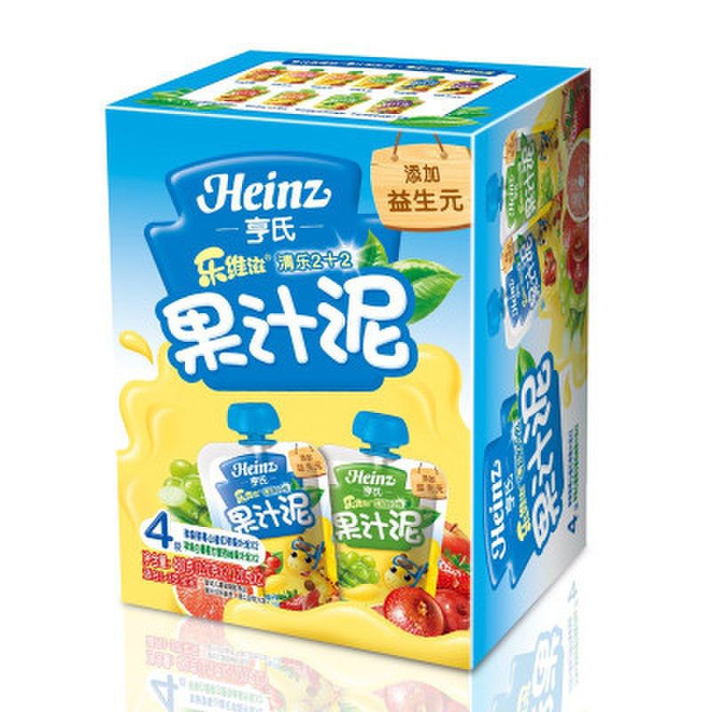 果汁/果泥亨氏清乐2 2-四袋混合装 480g/盒返回商品页 >