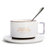 创意美式咖啡杯碟勺 欧式茶具茶水杯子套装 陶瓷情侣杯马克杯.Sy(美式咖啡杯(窑变白)+勺+瓷盘)