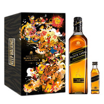 新年礼盒尊尼获加40度黑牌12年调配苏格兰威士忌虎年艺术家合作限定款洋酒礼盒套装700ml+50ml