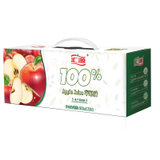 汇源果汁100%苹果汁家庭经济装200mlx10盒简约实惠礼盒 自用送礼