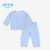 儿童空调服纯棉睡衣宝宝夏装薄款男童内衣套装女童家居服9077(蓝色 73)