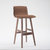 京好 吧台椅子 实木现代简约高脚凳家用复古酒吧椅创意个性前台椅吧台椅J136(复古咖啡麻布 座高55厘米)