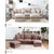 美天乐 2.1米小户型布艺沙发 可拆洗简约现代日式北欧三人公仔棉薄款组合(米白色 三人（2.1米）)