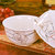 浩雅 陶瓷碗具套装10只装景德镇骨瓷欧式米饭碗 金丝玫瑰(白色)第2张高清大图