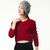 东大门女式新款时尚都市性感短款镂空长袖纯色毛衣百搭针织衫(红色 均码)