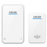 CACAZI卡佳斯 A8一拖一 智能无线门铃无线家用交流直流远距离电子遥控 老人呼叫器防水 不用电线(白色交流款 即插电款)