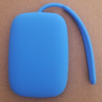 方形硅胶钥匙包 日韩糖果色钥匙收纳包 创意公交卡包证件饭卡套(深蓝色 方形钥匙包)