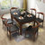 简木佳家居 餐桌 火烧石餐桌 实木现代简约可伸缩餐椅组合 餐厅家具(单桌)
